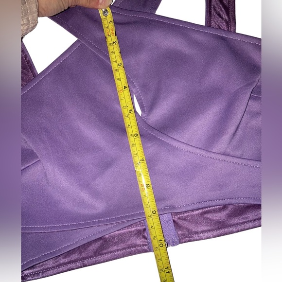 Purple cross Crop Tobi Top - Picture 4 of 5